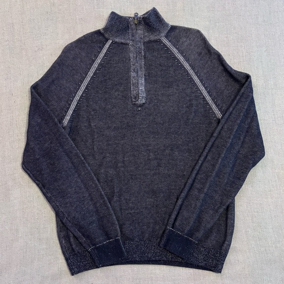 Navy zip-up sweater - Picture 2 of 3